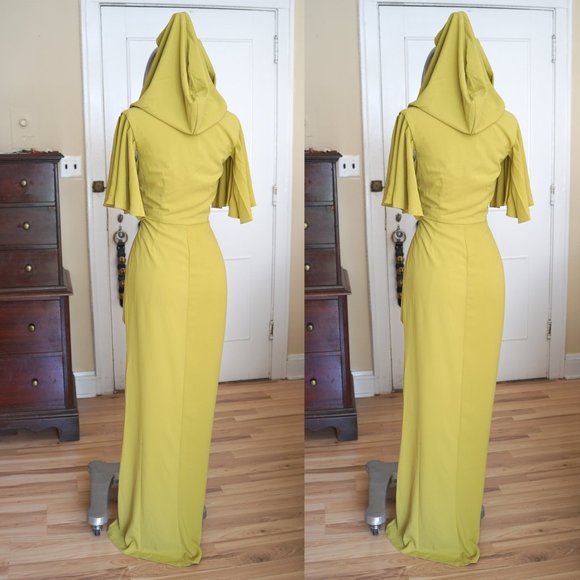 Micheline Pitt For Unique Vintage Zhora Chartreuse - Picture 3 of 4